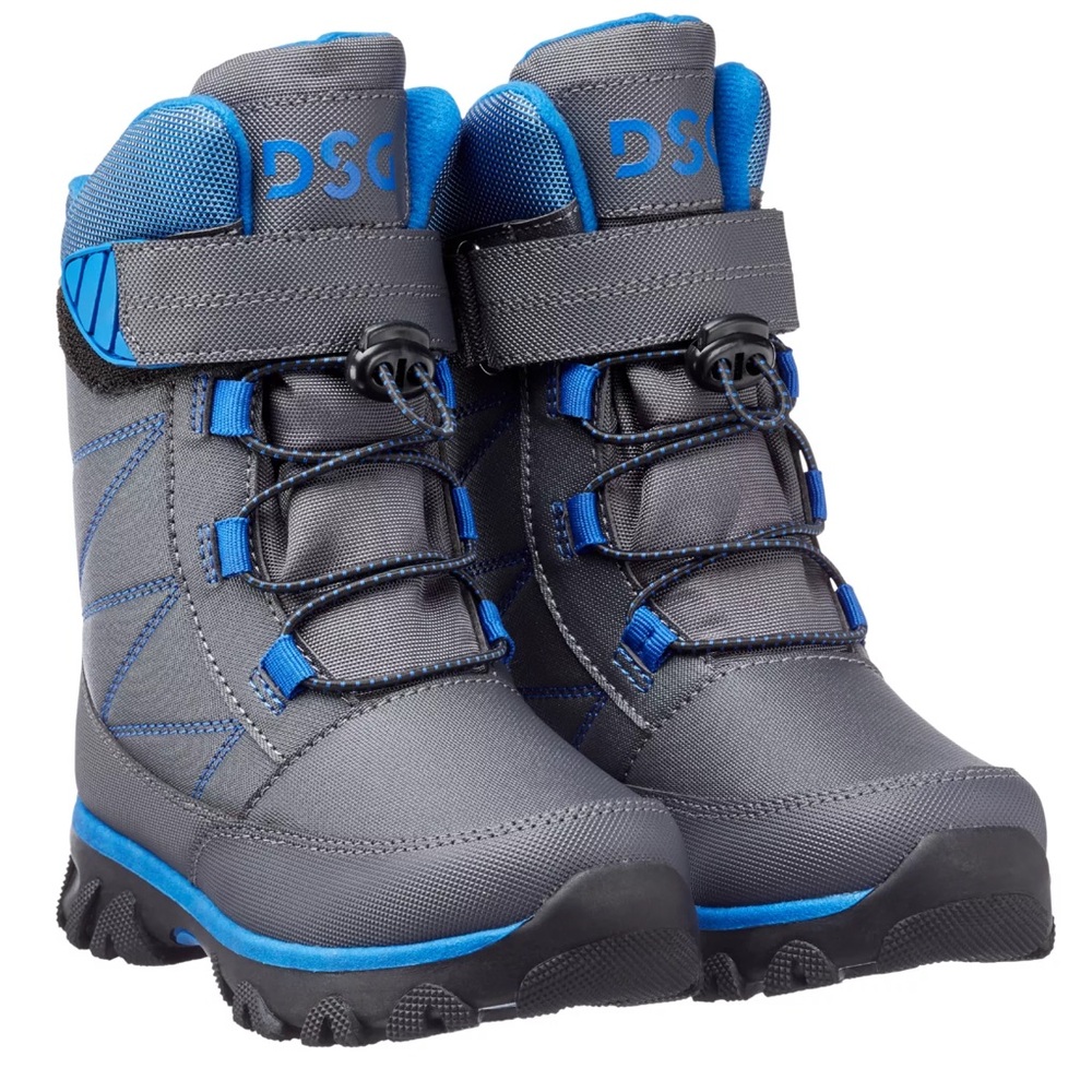 DSG Menace Kids' Gray and Blue Snow Boots